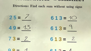 33 Maths Worksheet (I)