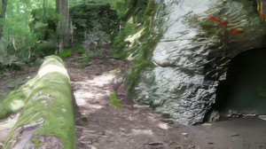 Chèvre-Roche Cave, in front of the entrance (S)
