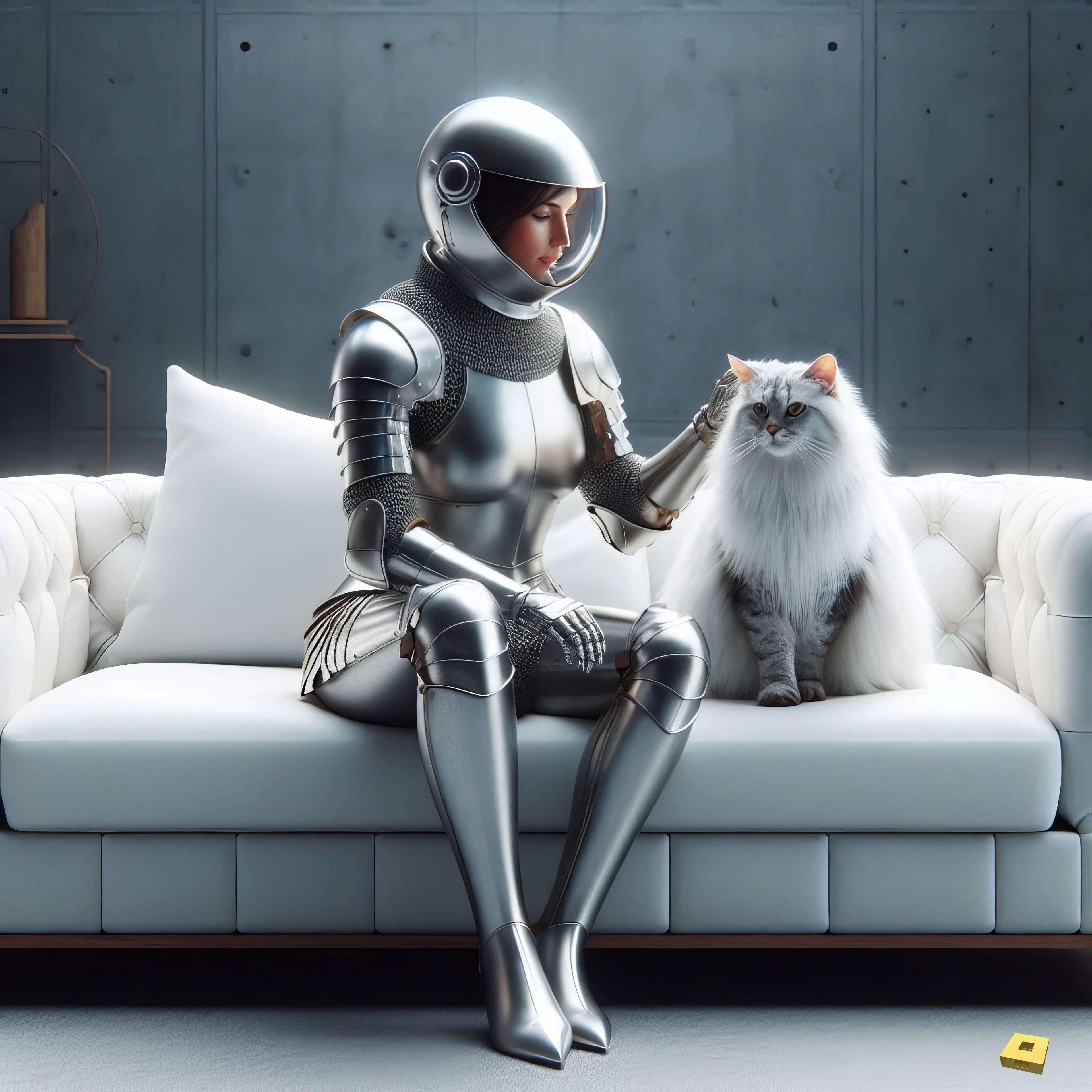 Jeanne and her cat (I)