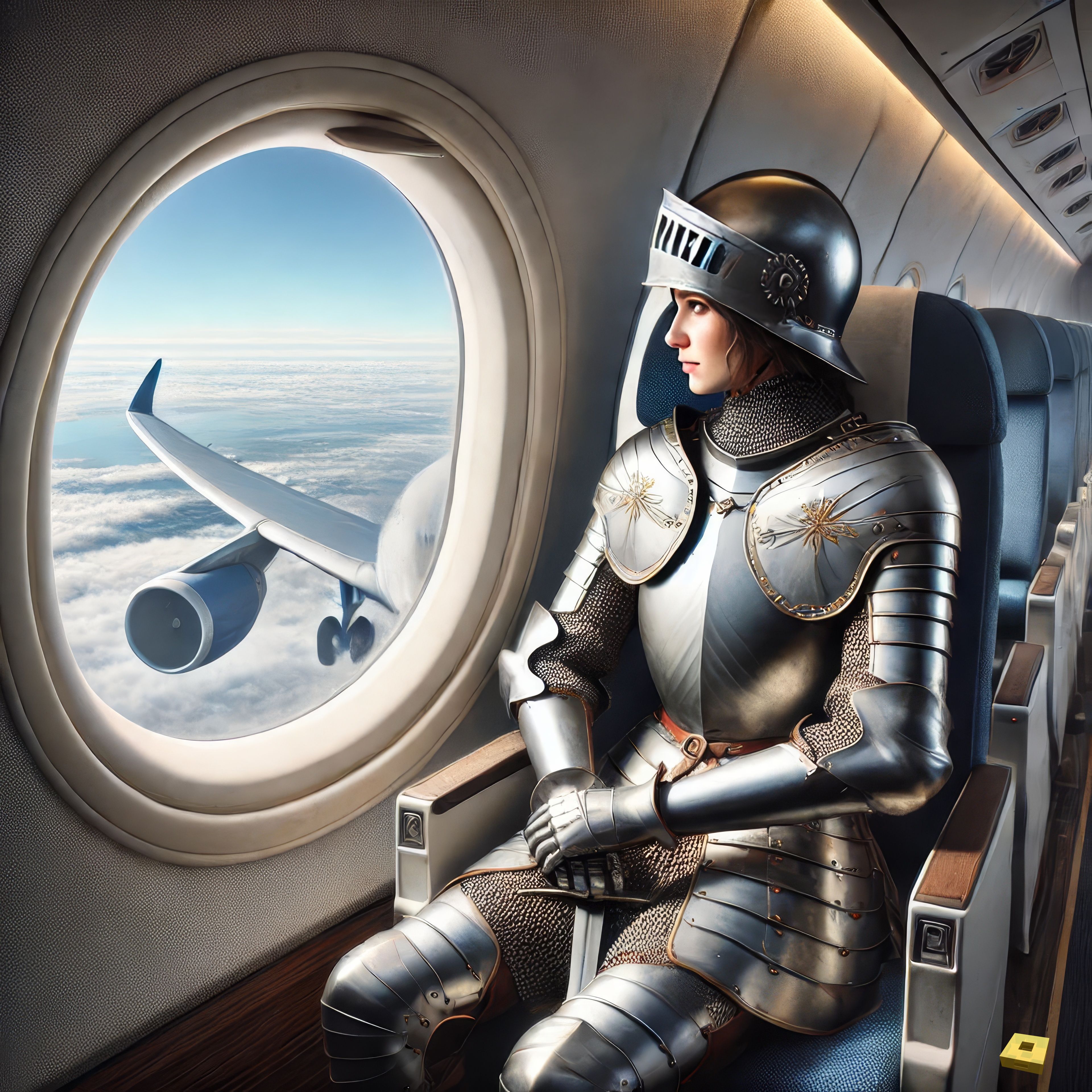 Jeanne en avion (I)
