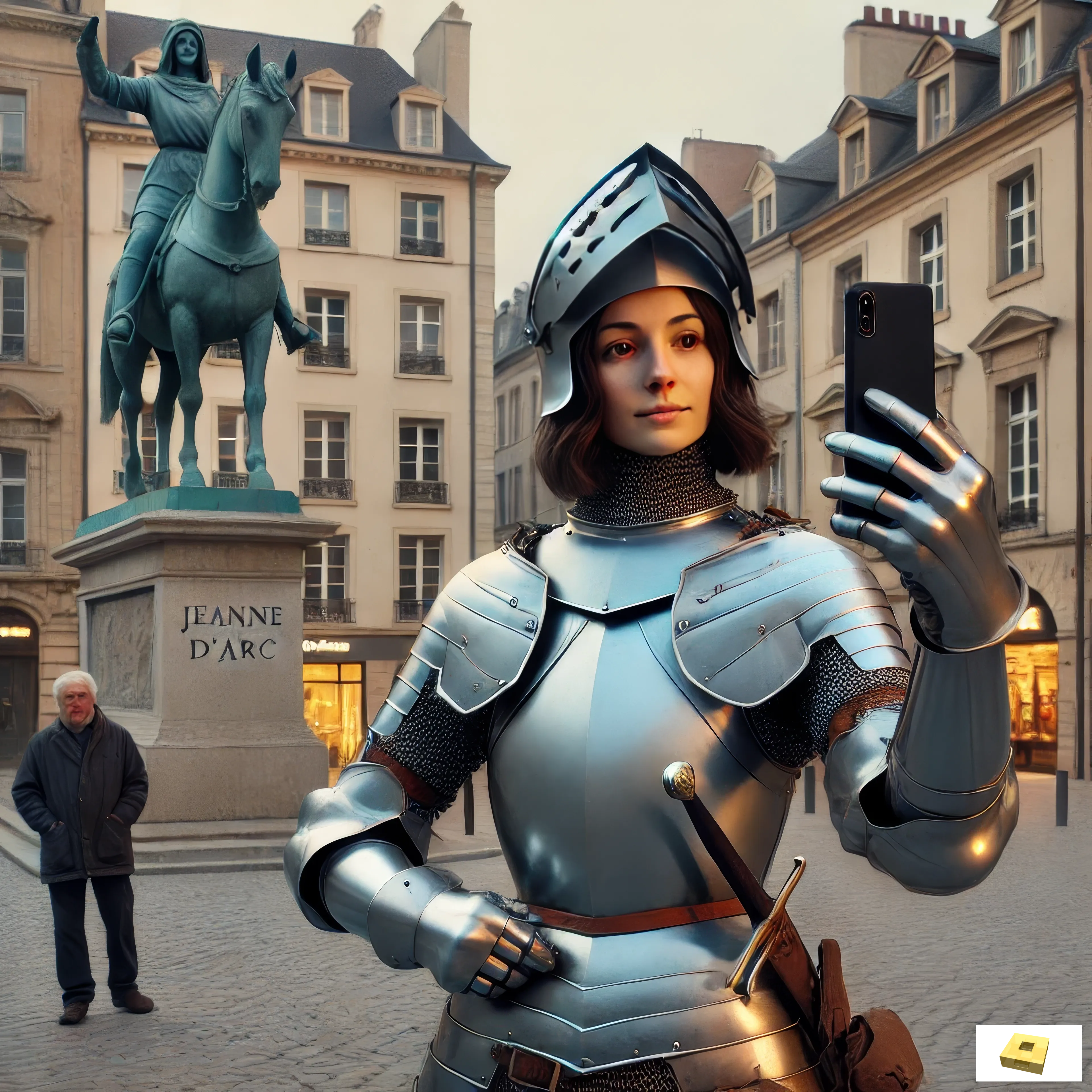 Jeanne fait un selfie (I)