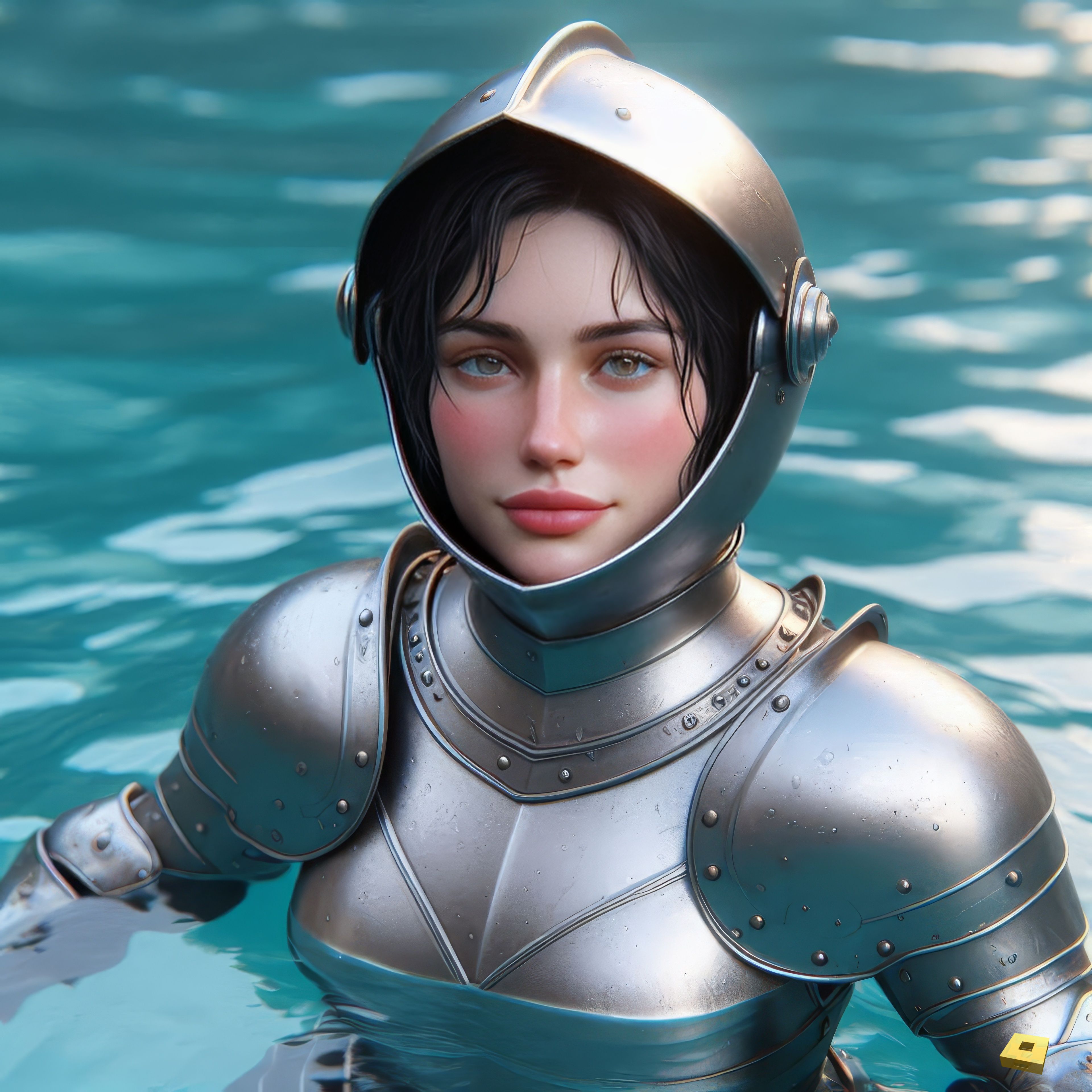 Jeanne at the swimming pool (I)
