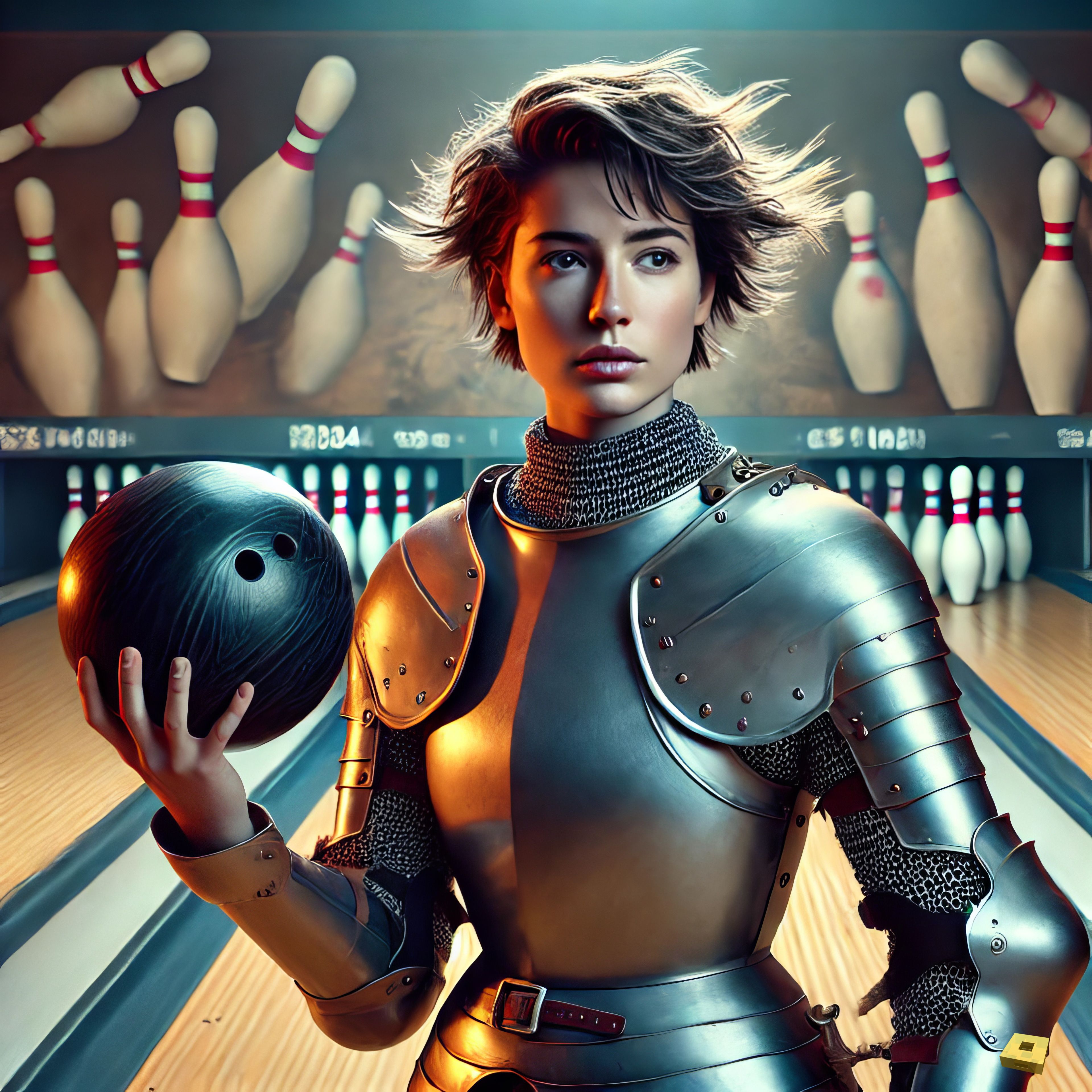 Jeanne at the bowling alley (I)