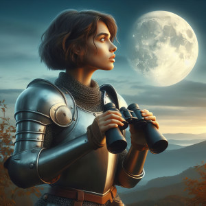 Jeanne beobachtet den Mond (I)