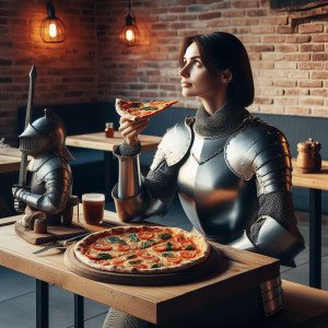 Jeanne at the restaurant (I)