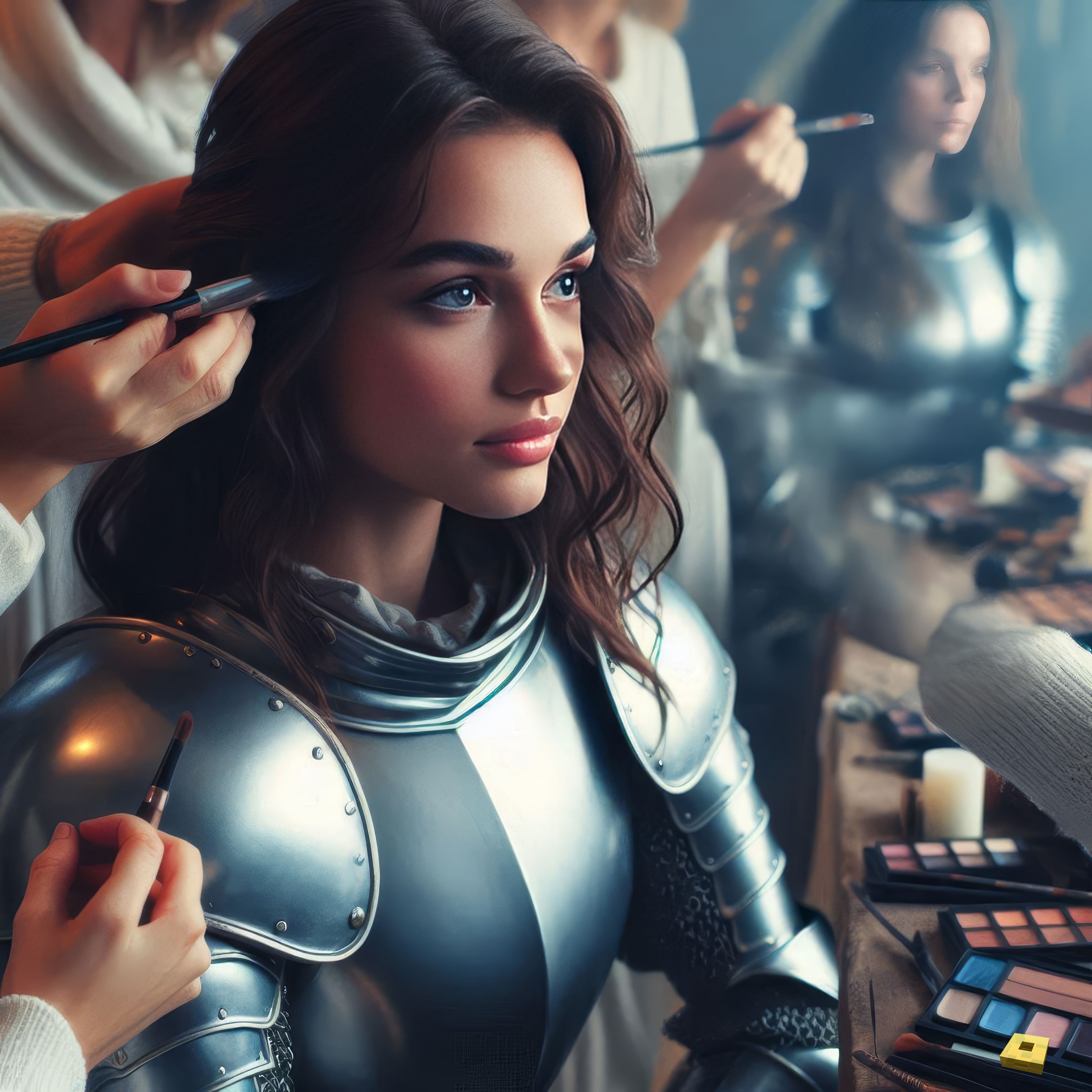 Jeanne in makeup (I)