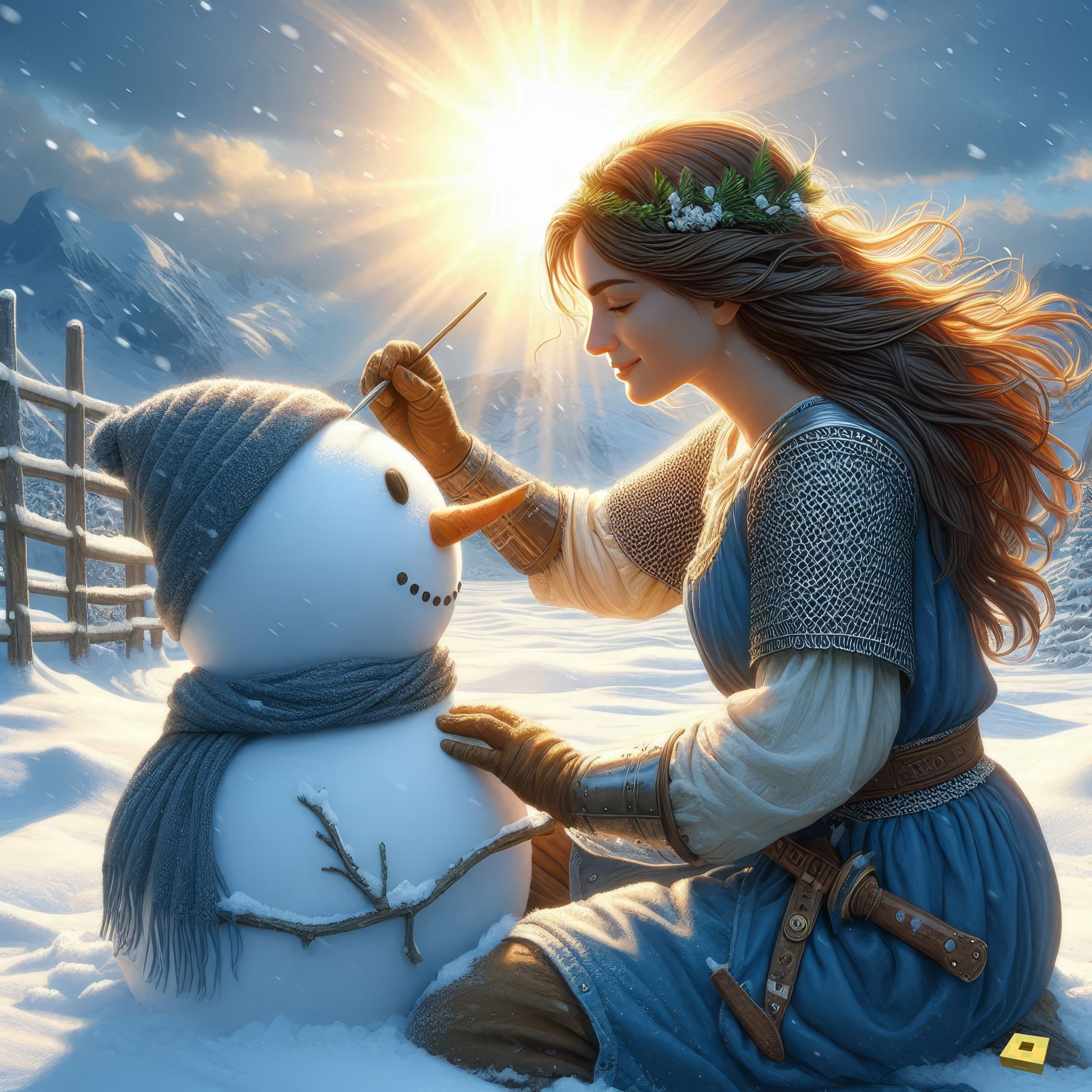 Jeanne makes a snowman (I)