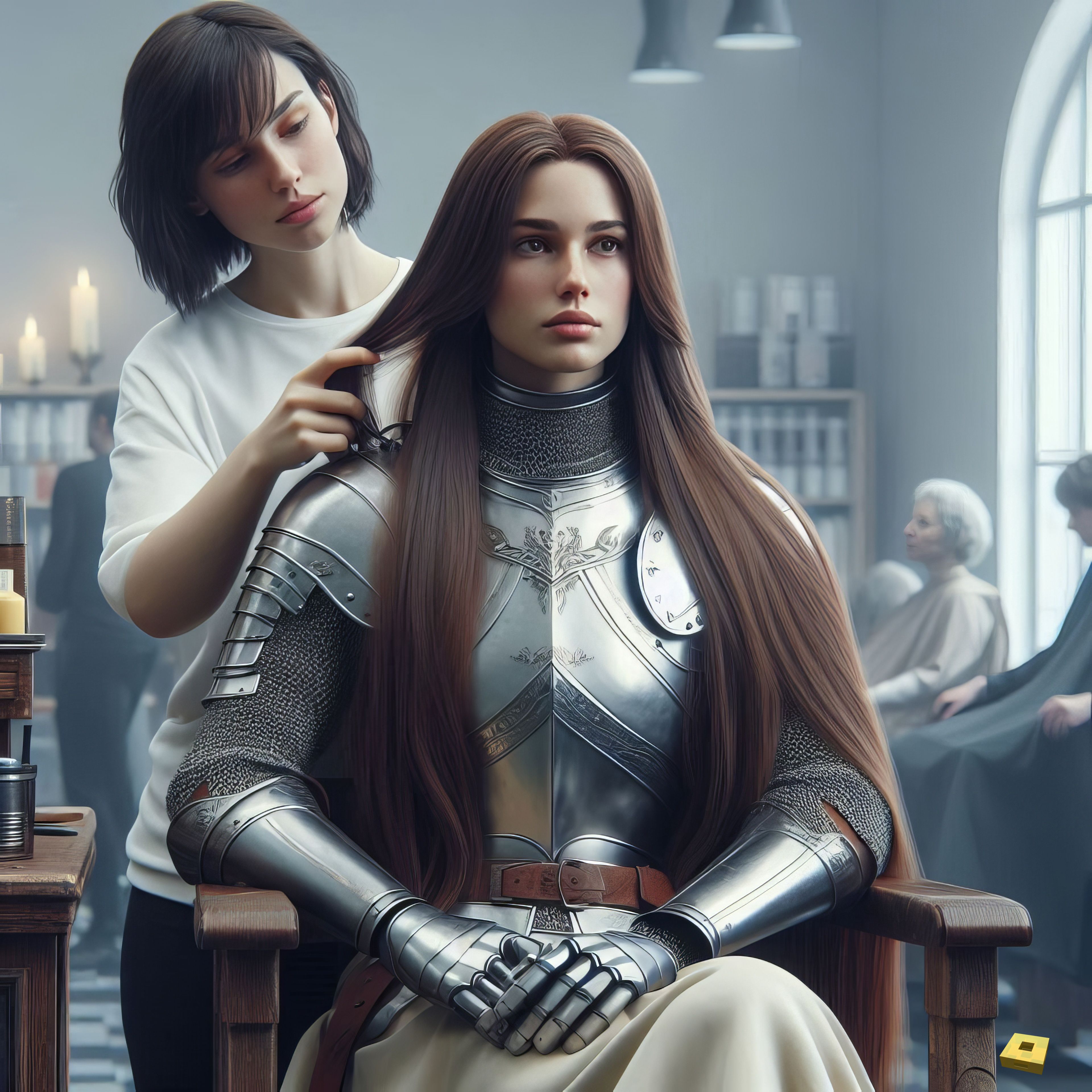 Jeanne at the hairdresser (I)