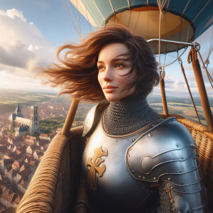 Jeanne in a hot air balloon (I)