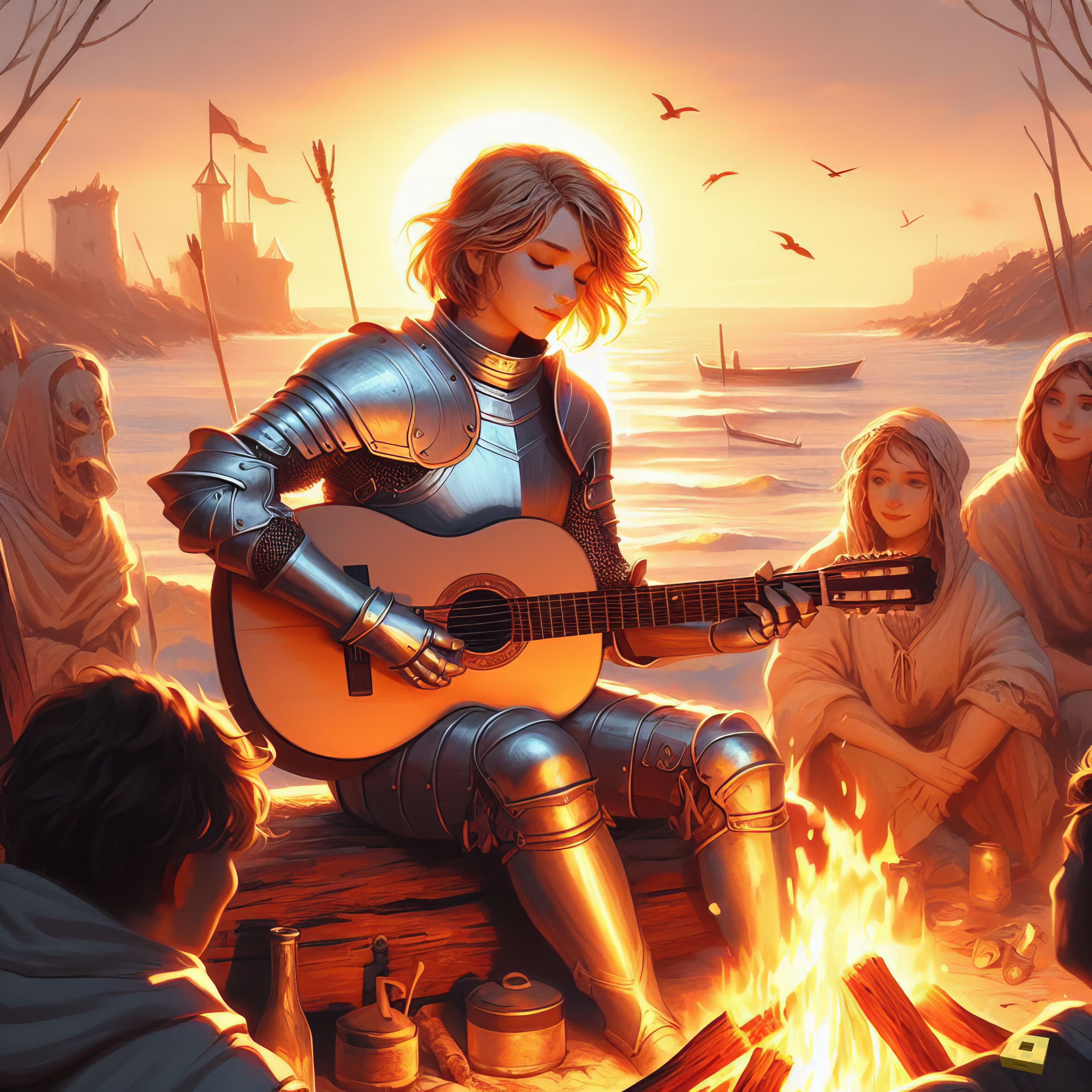 Jeanne with the guitar (I)