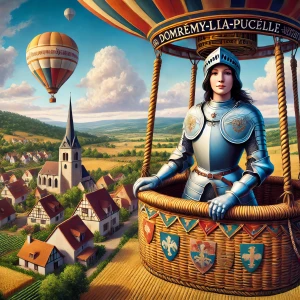 Jeanne in a hot air balloon (I)