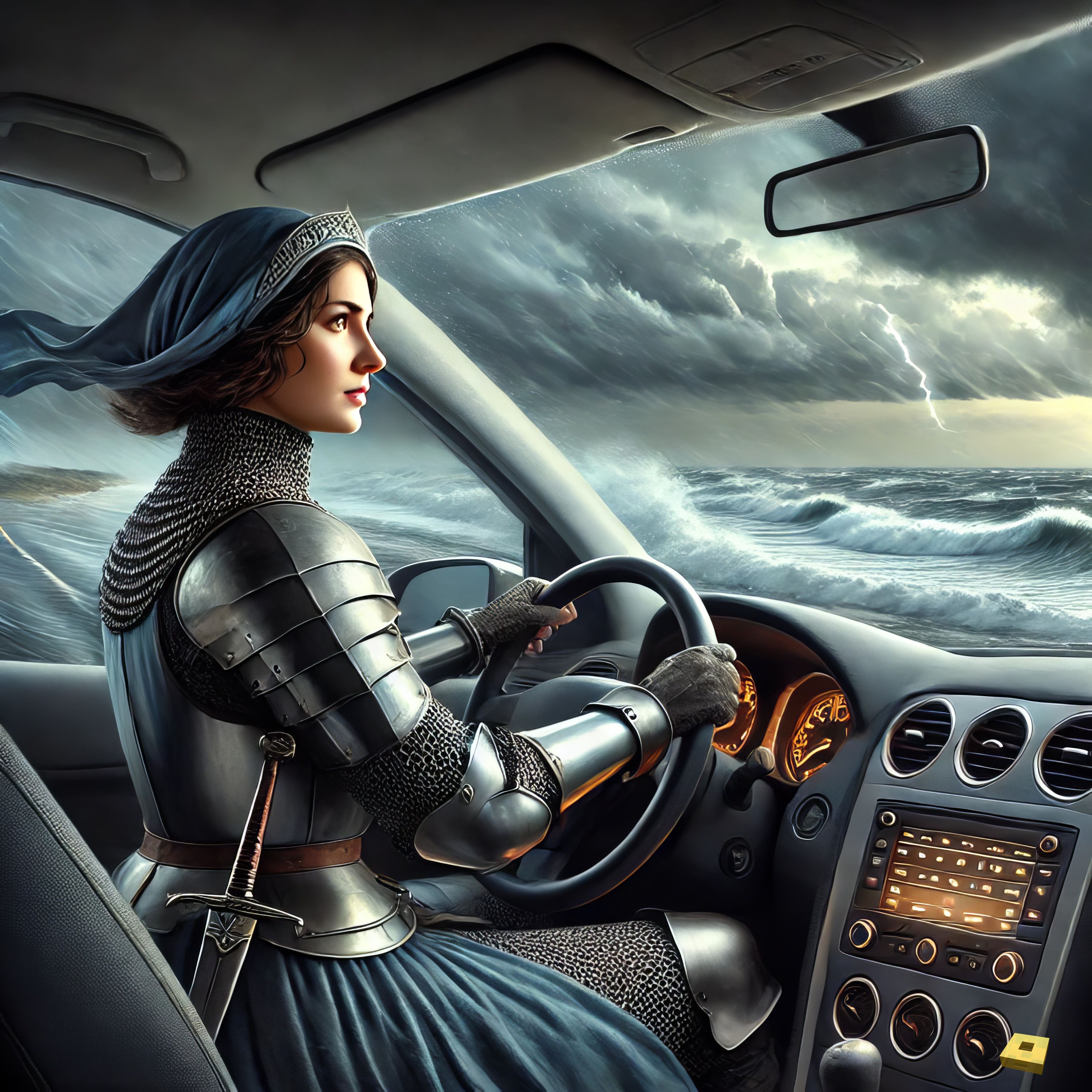 Jeanne at the wheel (I)