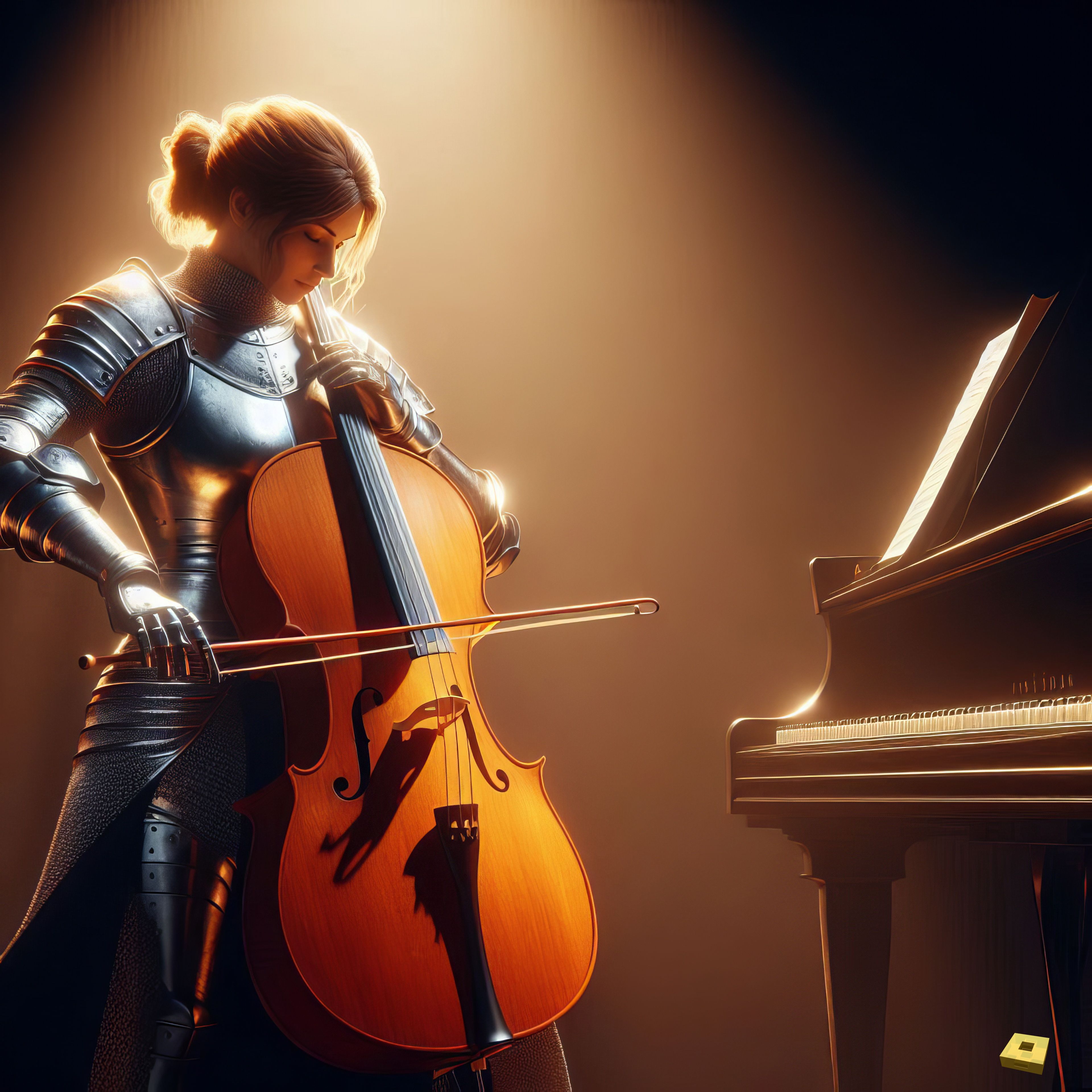 Jeanne with the cello (I)