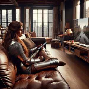 Jeanne regarde la télévision (I)
