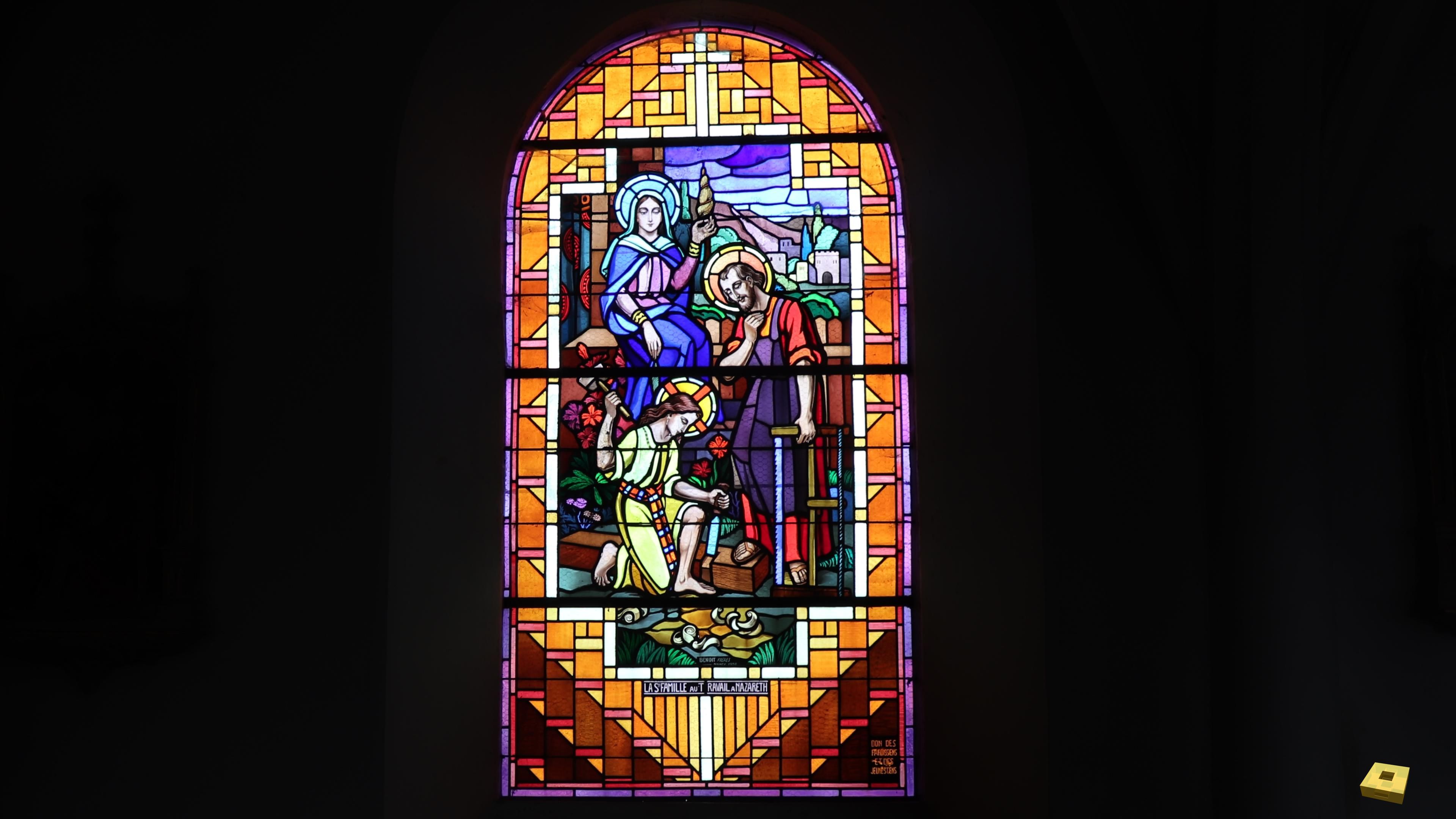 Aouze, church - stained glass (I)