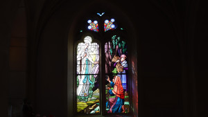 Aouze, church - stained glass (I)