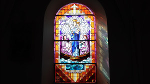 Aouze, church - stained glass (I)