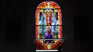 Aouze, church - stained glass (I)
