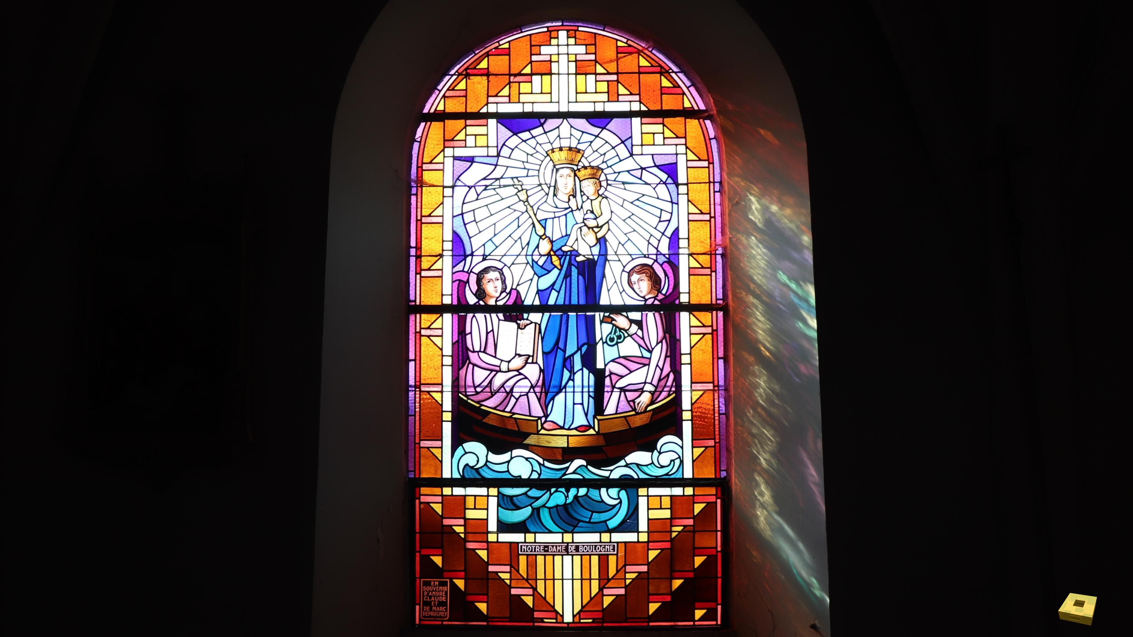 Aouze, church - stained glass (I)
