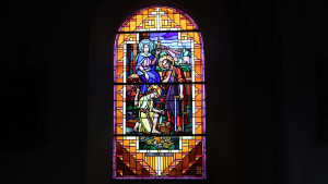 Aouze, church - stained glass (I)