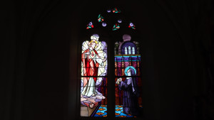 Aouze, church - stained glass (I)