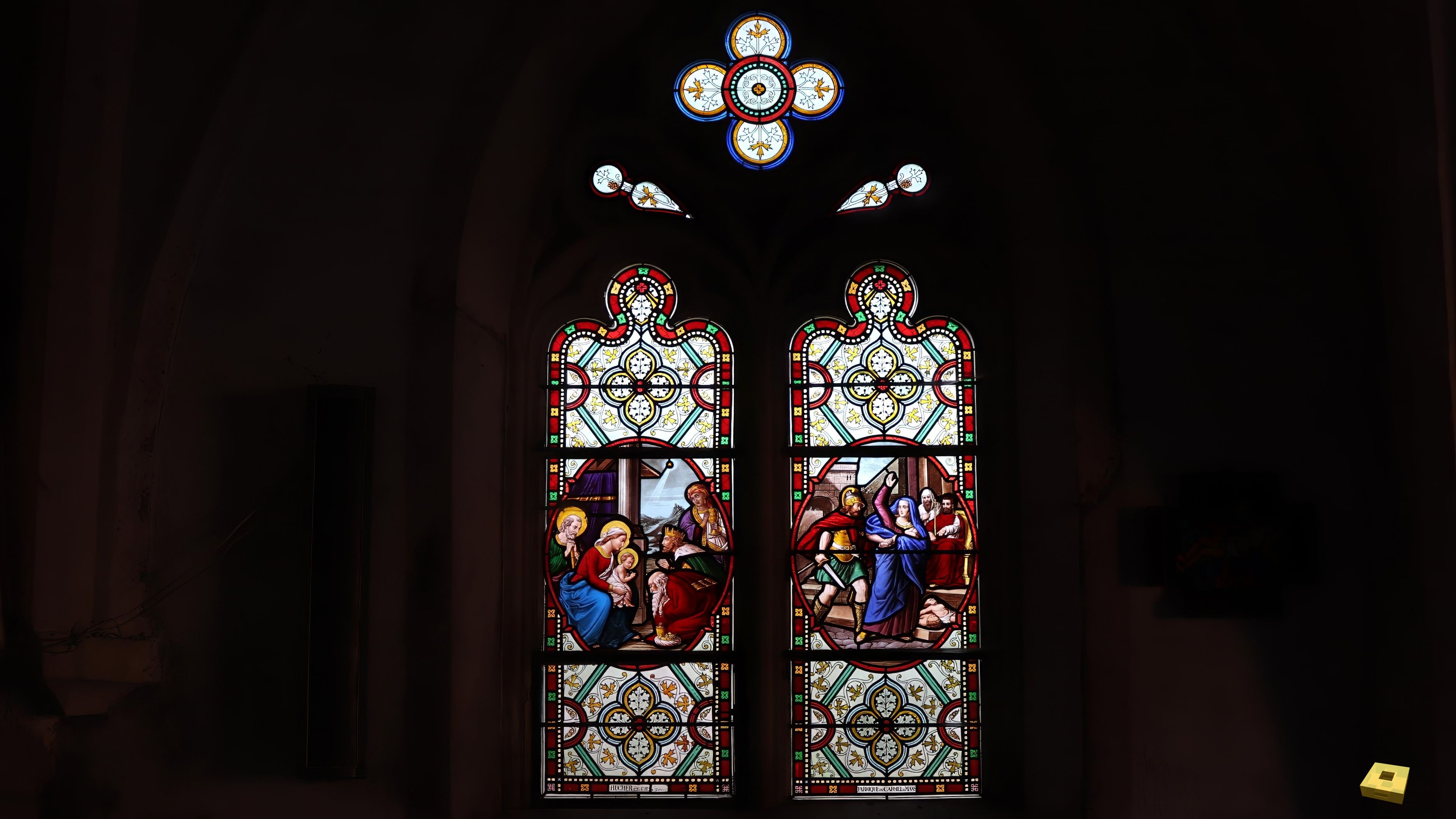Aulnois, church - stained glass (I)
