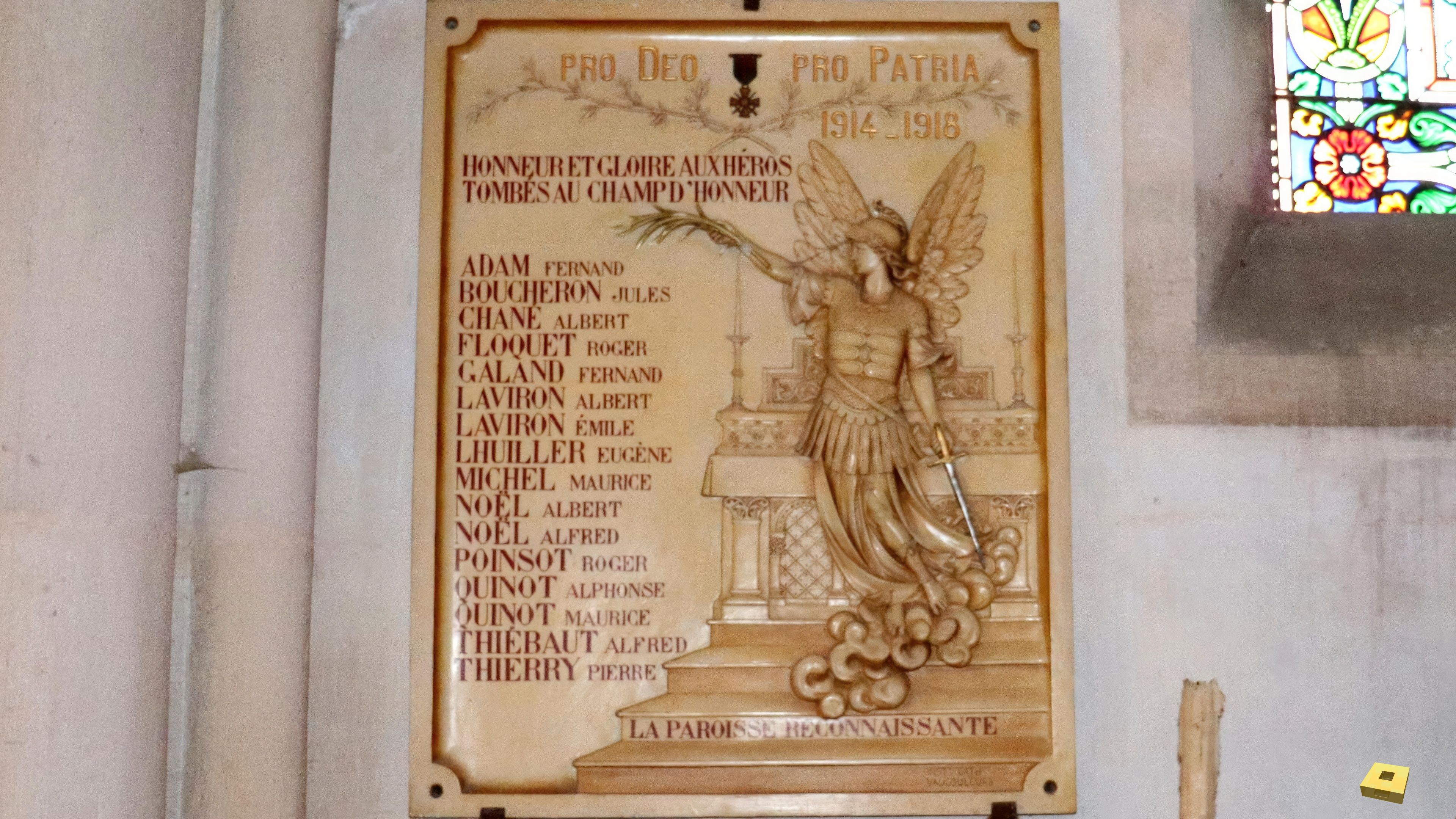 Autigny, église - plaque commémorative (I)