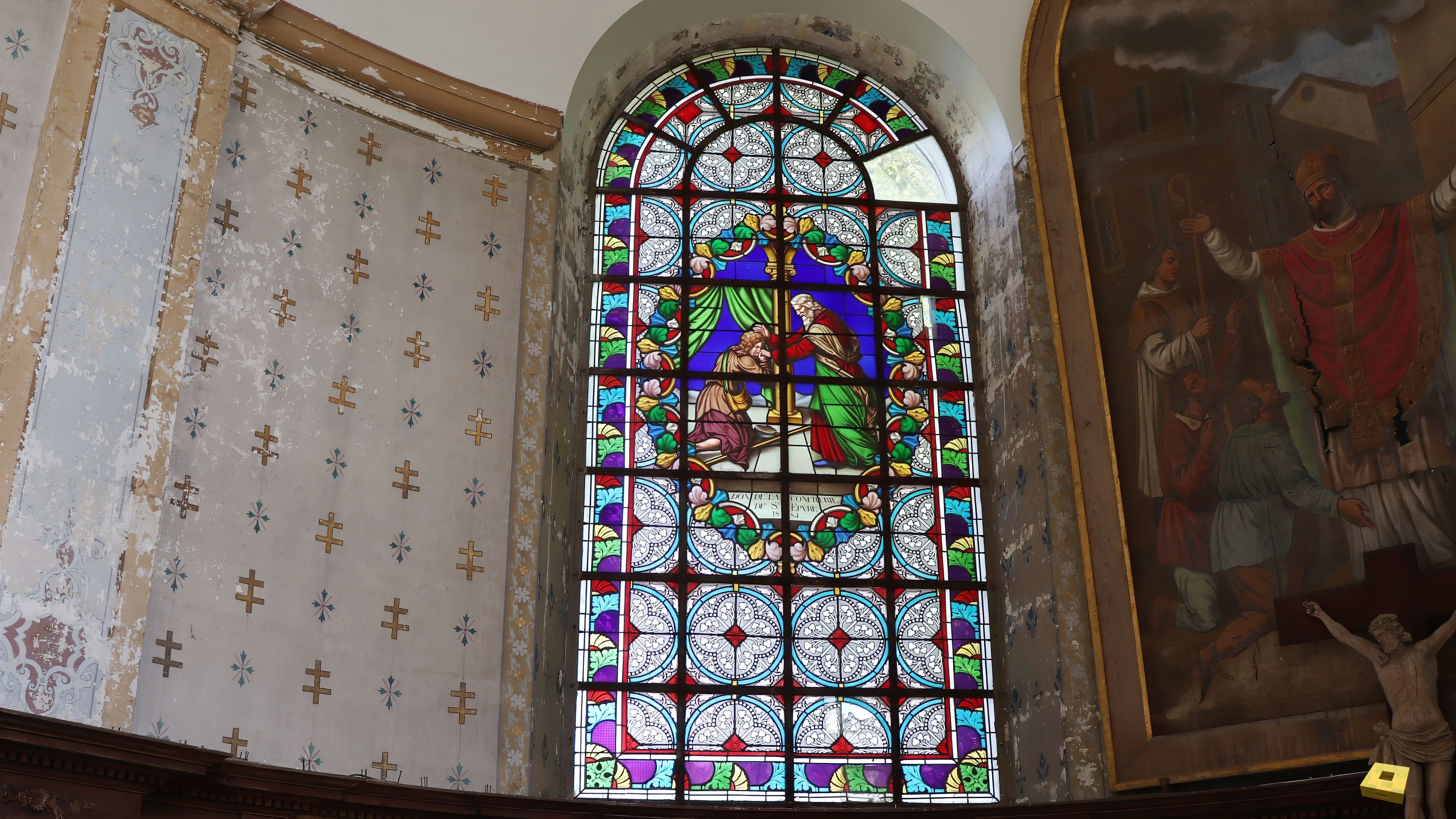 Barville, church - stained glass window (I)