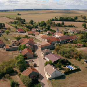 Brechainville, aerial view east (P)