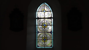 Brixey, church - stained glass window (I)
