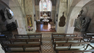 Coussey, church - panoramic, entrance (P)