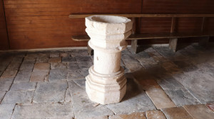 Dommartin, church - Baptismal font (S)