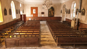 Dommartin, church - towards exit (S)