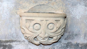Houéville, church - holy water font (S)