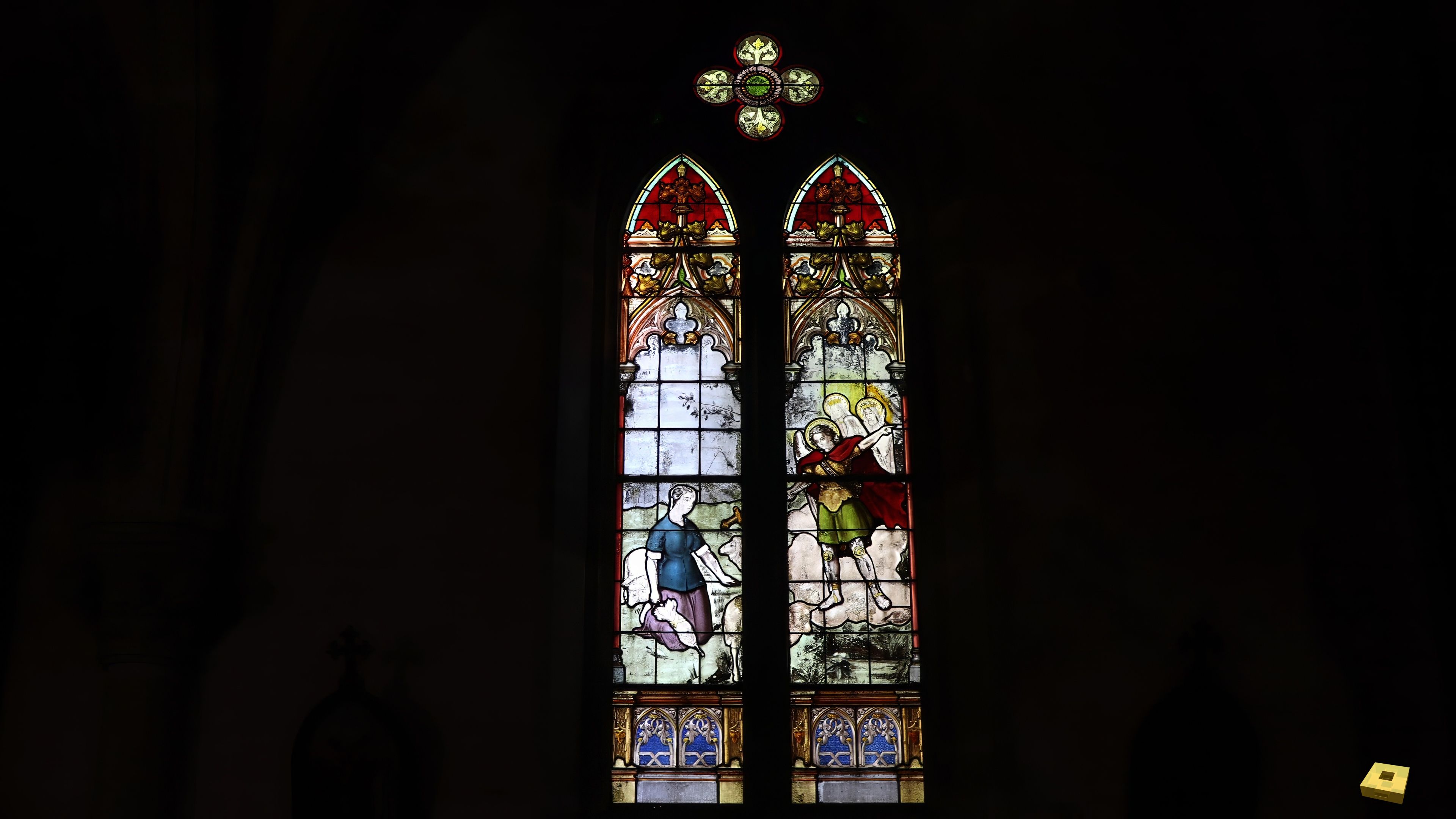Jainvilotte, Kirche - Buntglasfenster, Jeanne d'Arc (I)