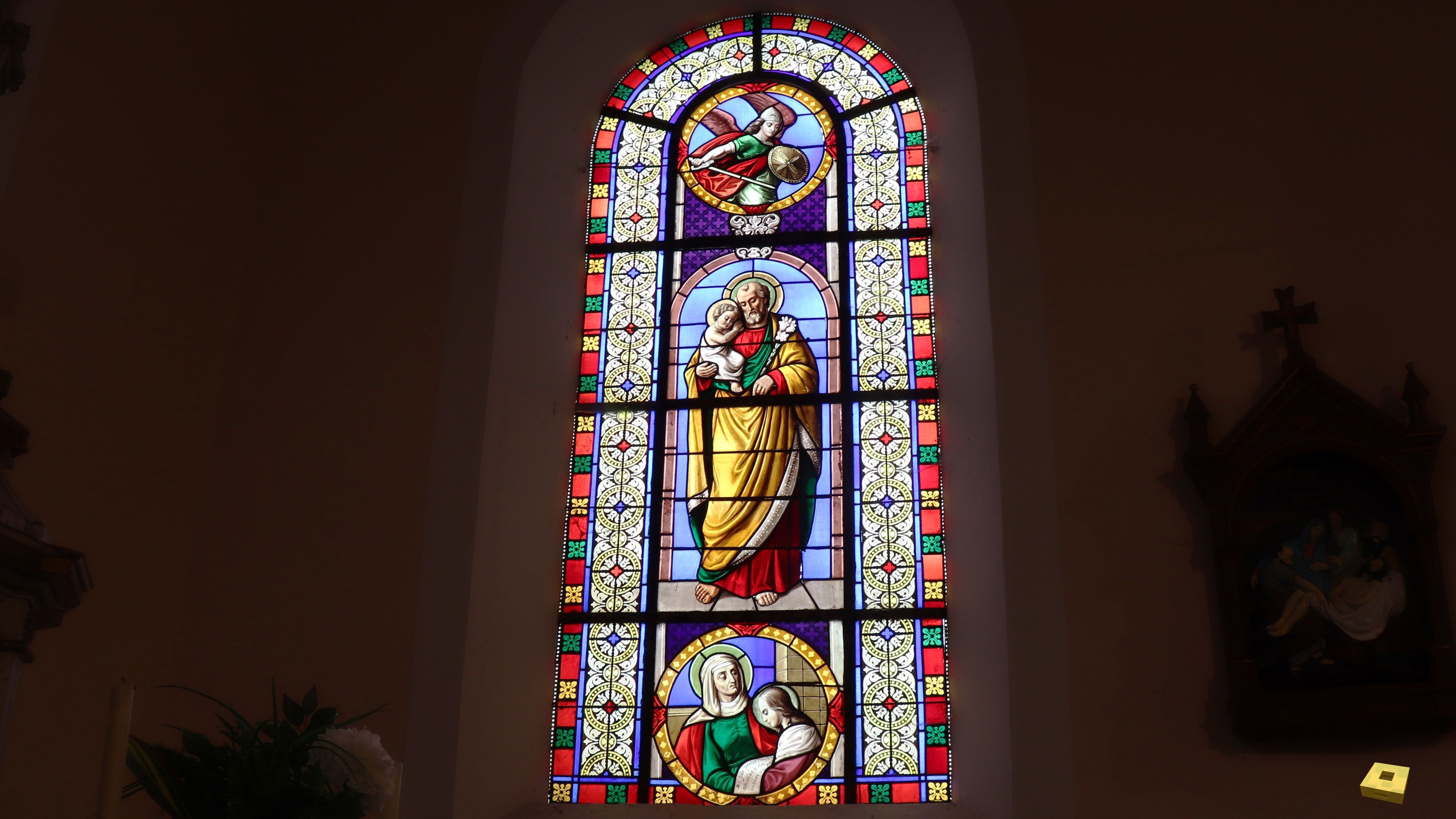 Landaville, church - stained glass window (I)