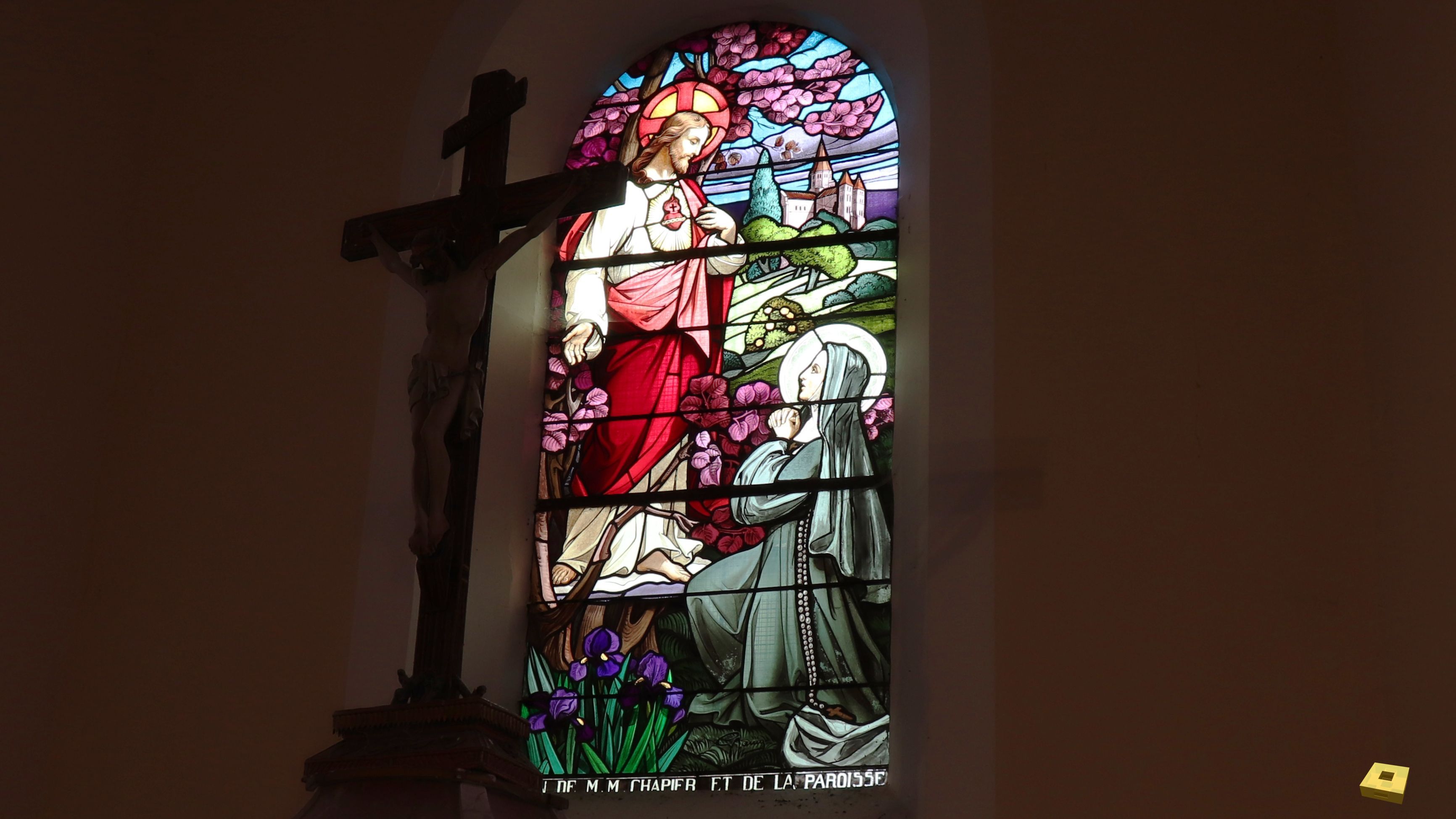 Landaville, church - stained glass window (I)
