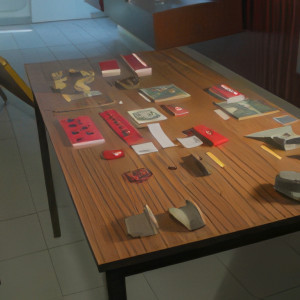 Liffol, museum, display case preparation (S)