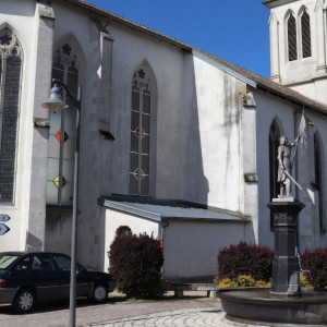 Maxey, fountain and church (S)