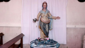 Moncel, church - statue (S)