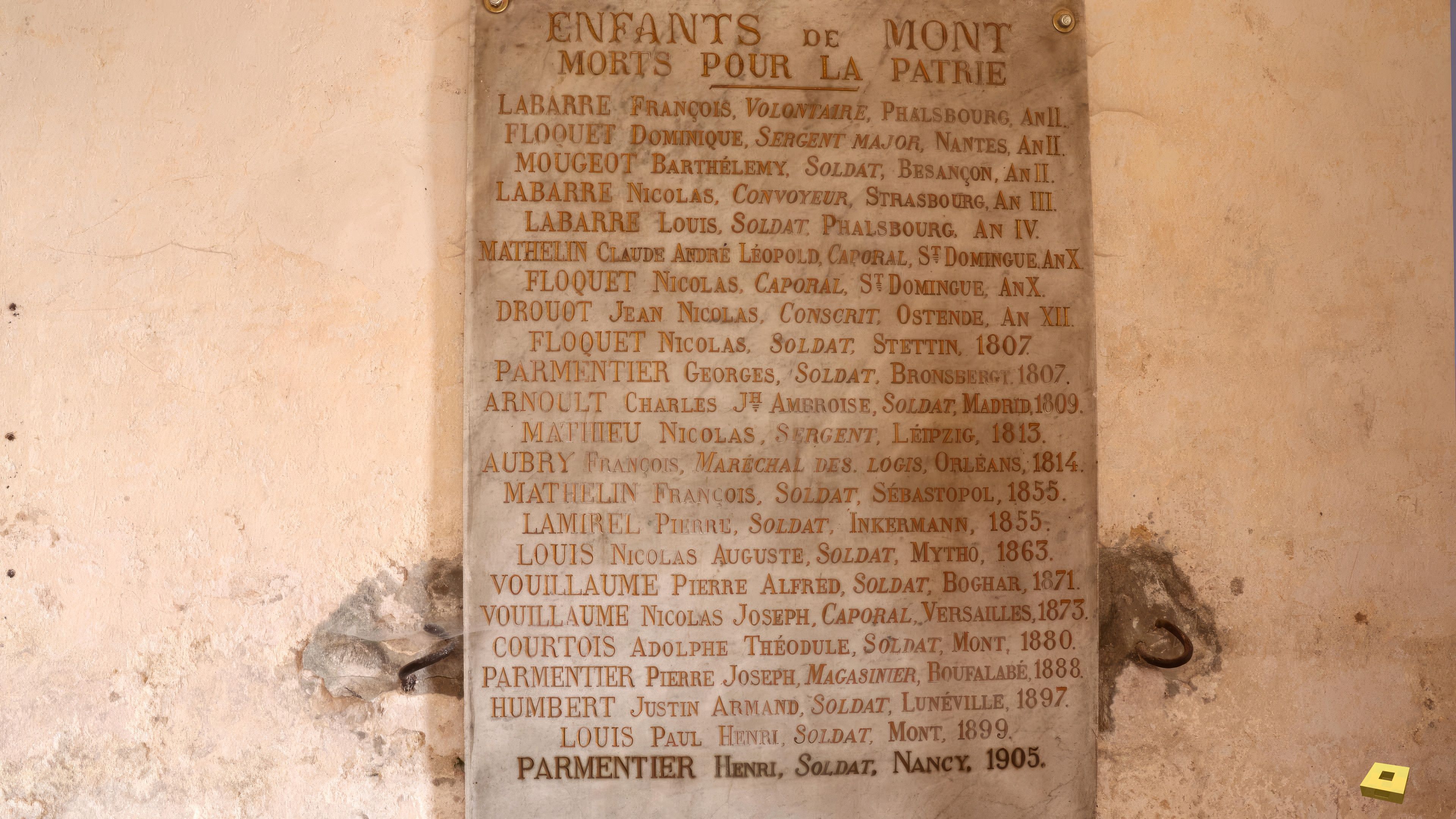Mont, église - morts pour la France (I)