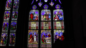 Neufchâteau, St Christophe - stained glass window (I)