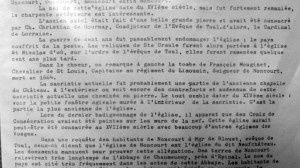Noncourt, Ste Ursule - Geschichte (I)