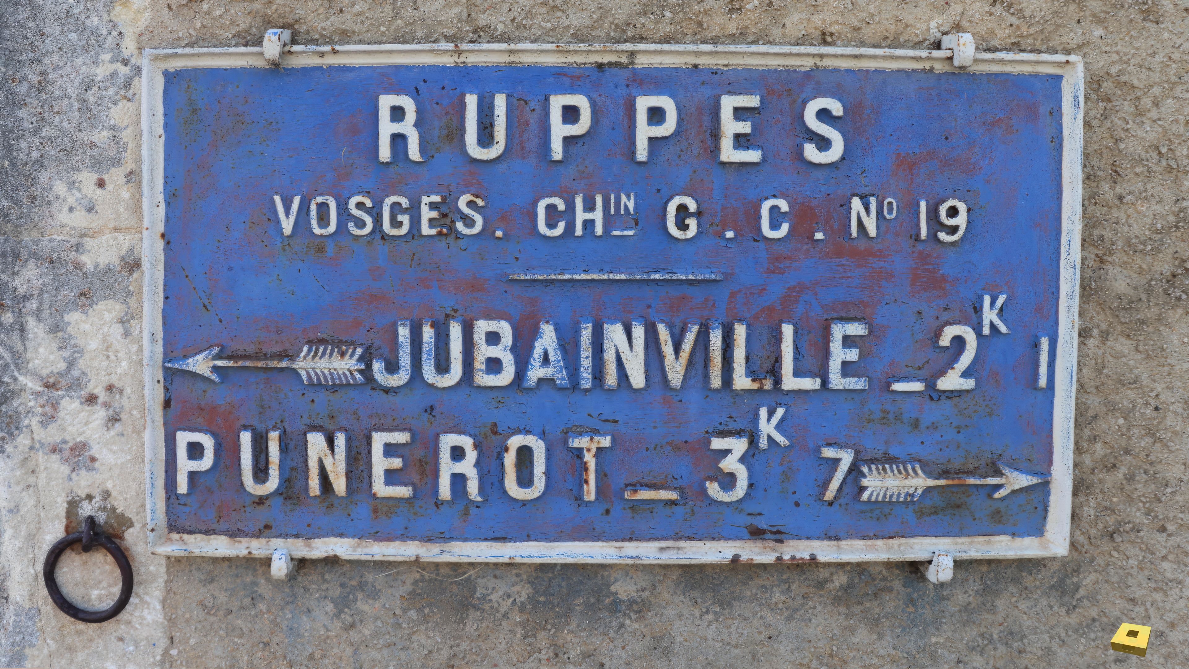 Ruppes, panneau du village (I)