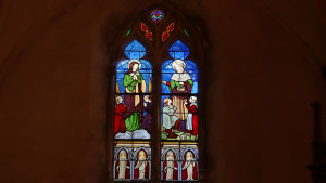 Sartes, église - vitrail (I)