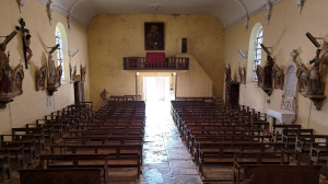 St Léger, church, view of exit (S)