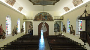St Prancher, church - view of exit (S)