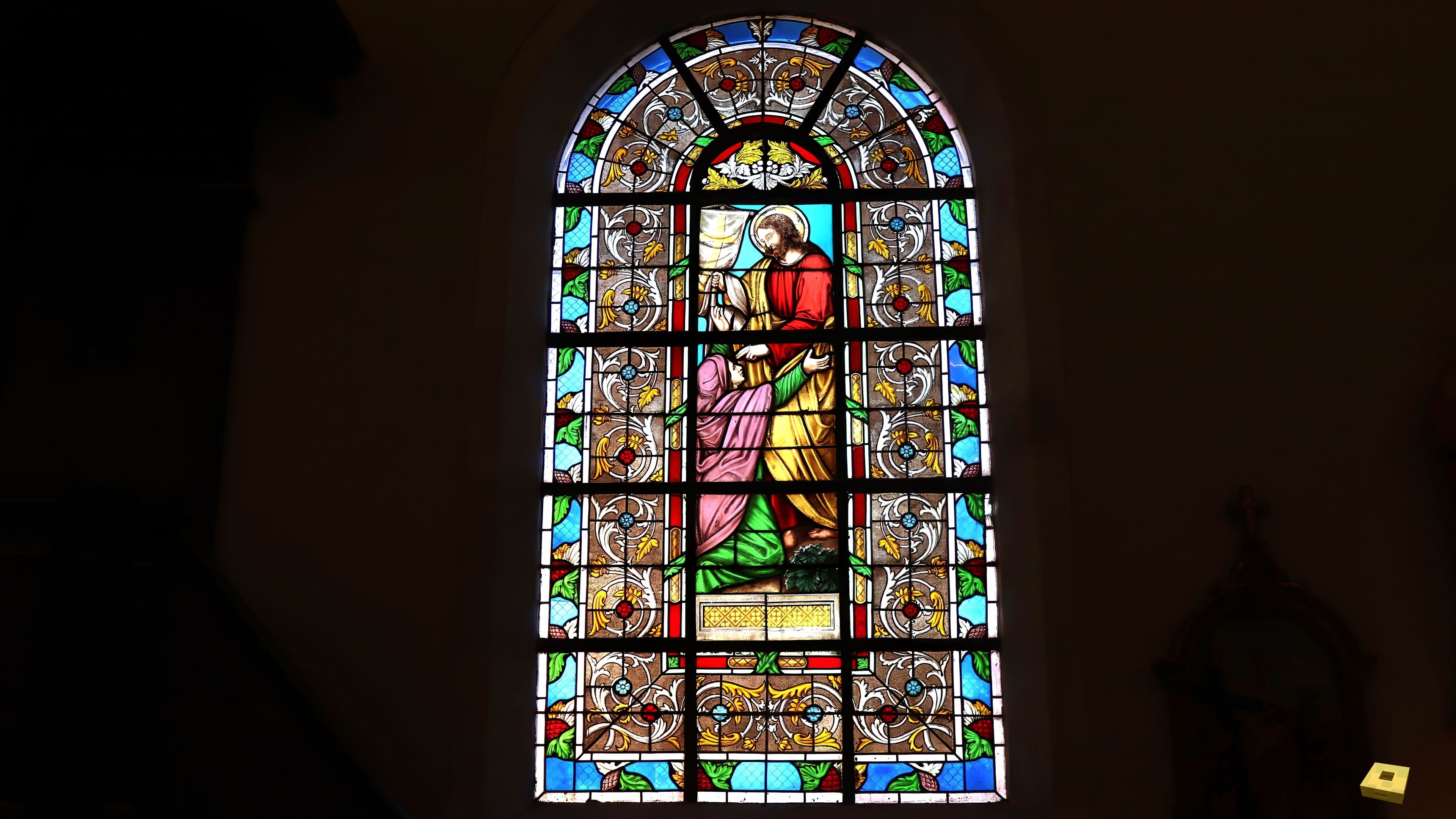 St Prancher, church - stained glass window (I)