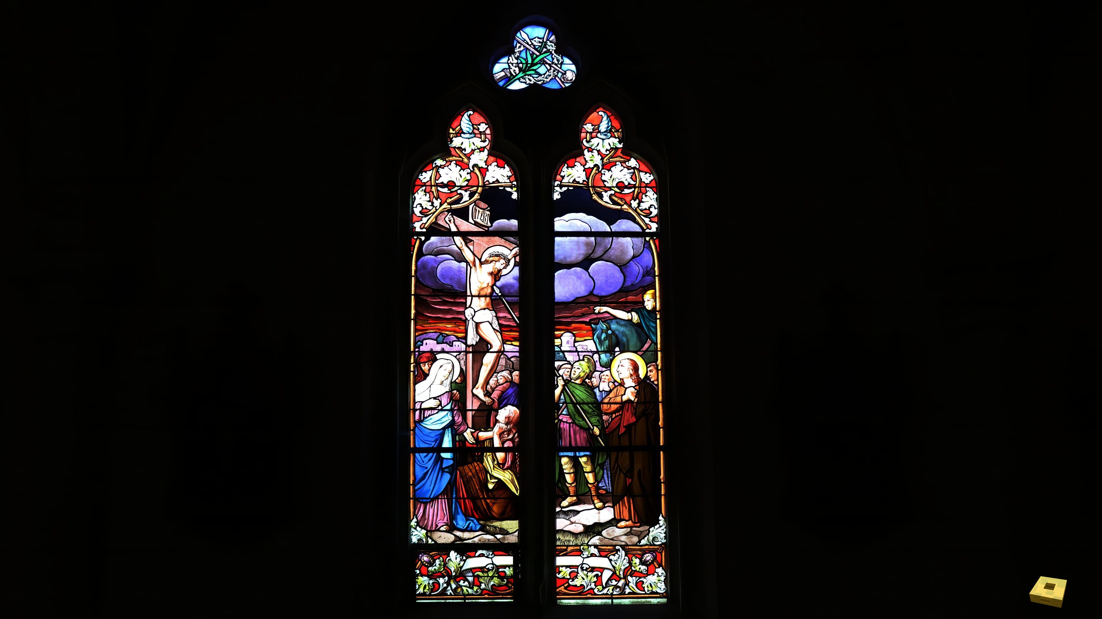 Viocourt, église - vitrail (I)