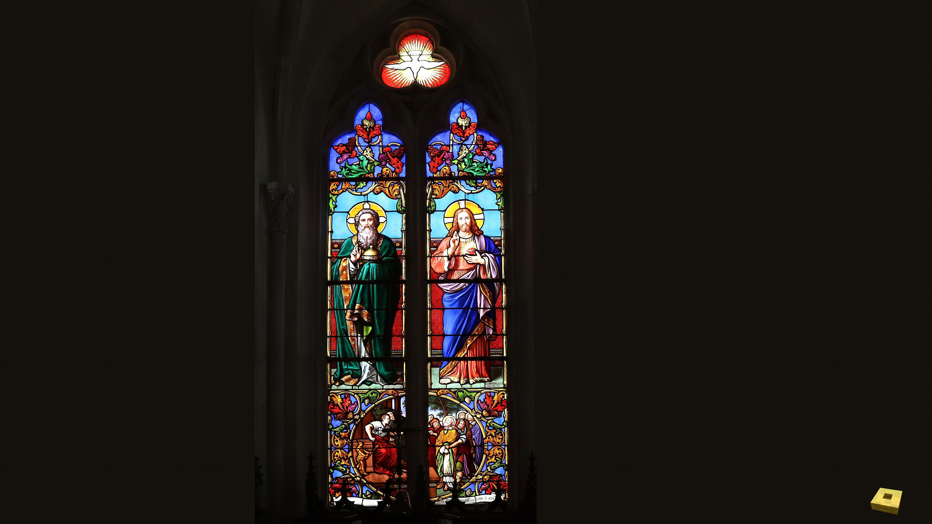 Viocourt, église - vitrail (I)